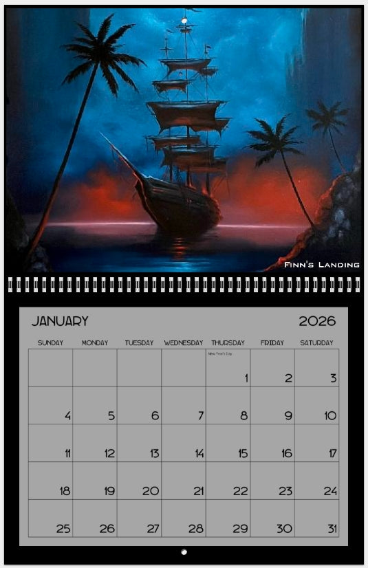 Burris Art Wall 2026 Wall Calendar