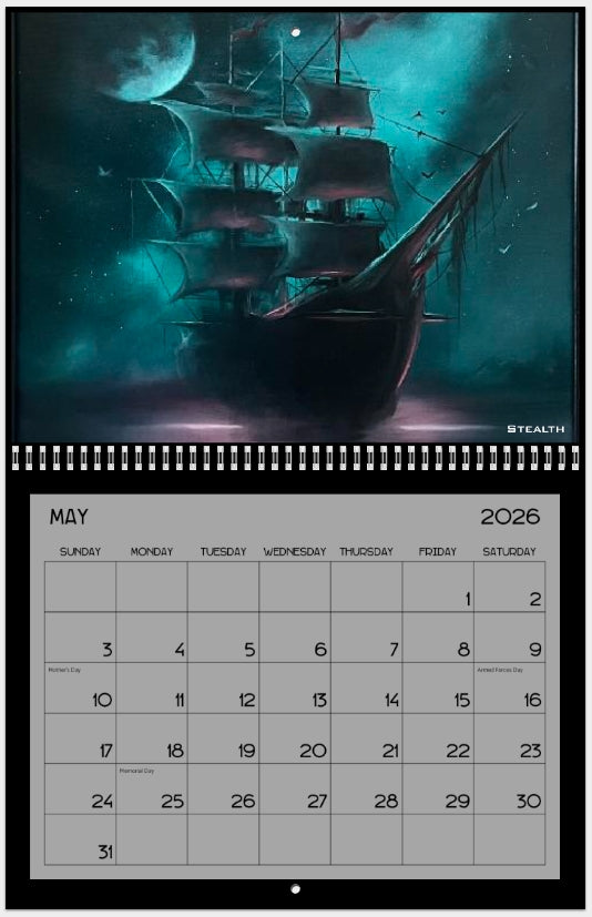 Burris Art Wall 2026 Wall Calendar