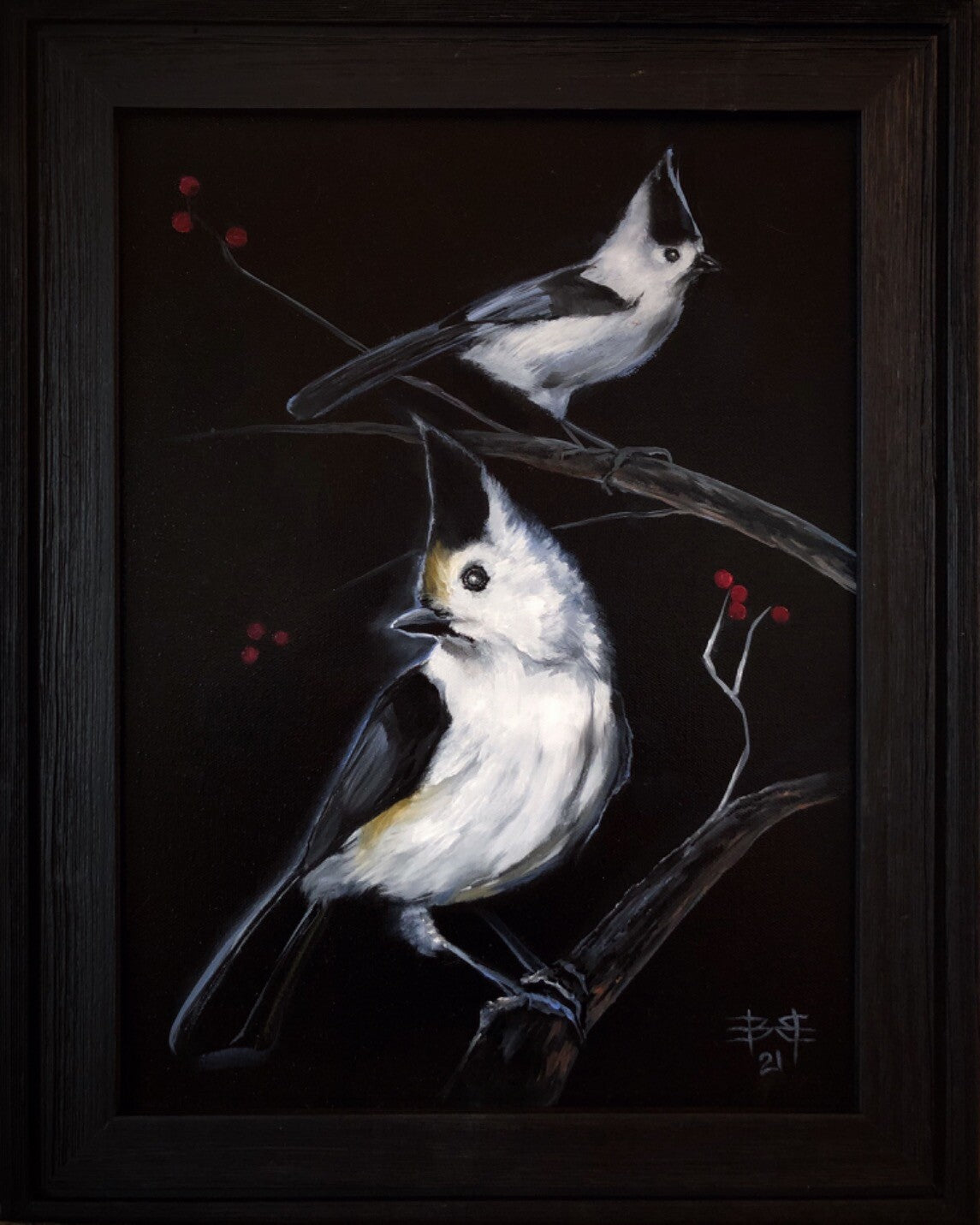 Titmice on a Branch